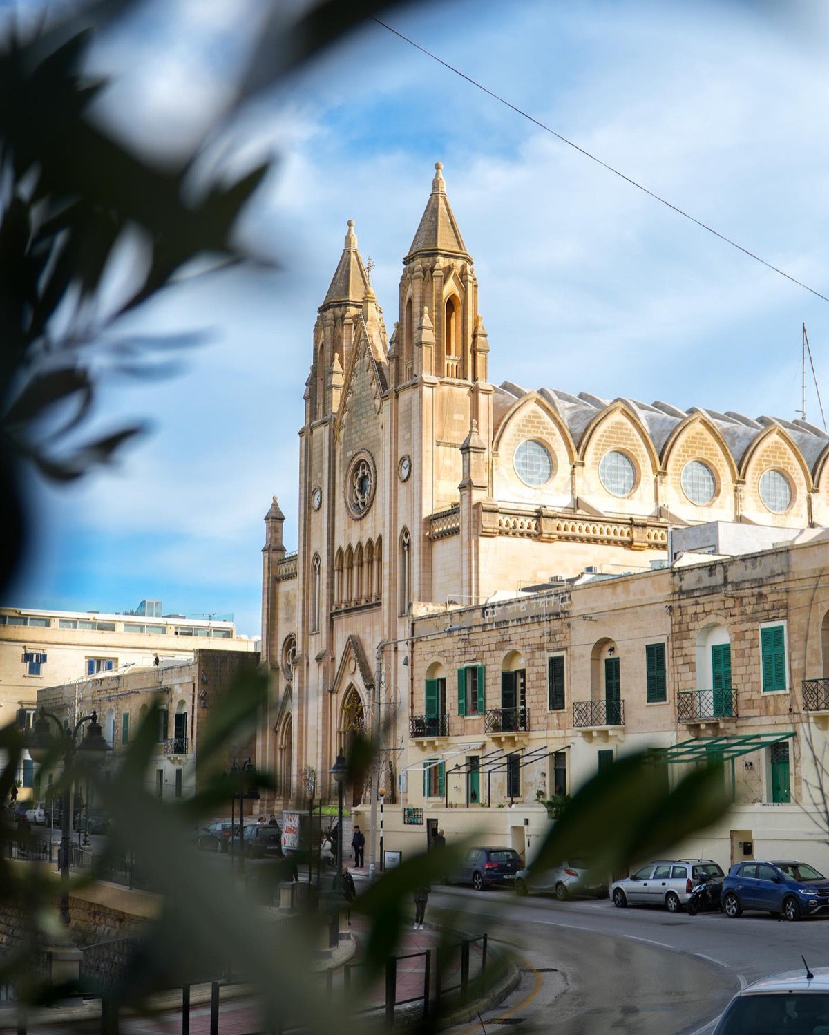 The Parish Church of Our Lady of Mount Carmel in golden light